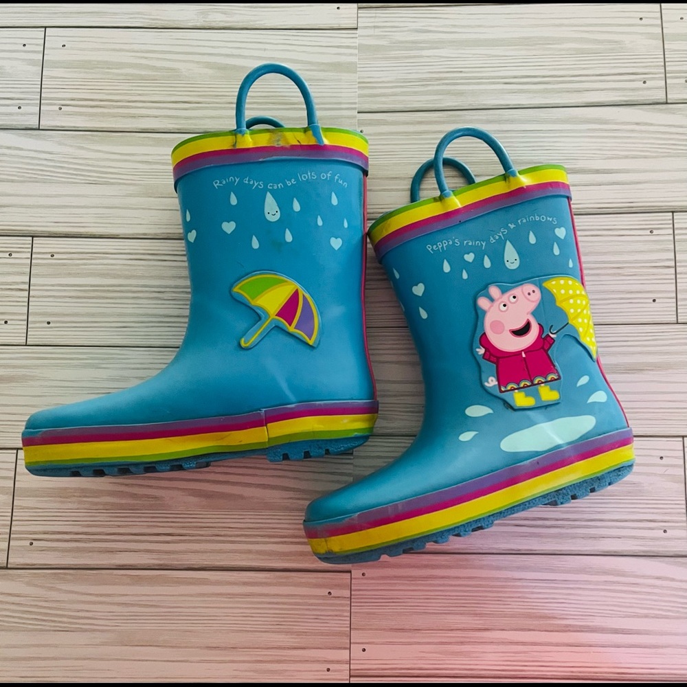 Peppa Pig toddler rain boots 9/10